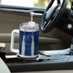 customized rice owls hexagon armor navy blue curved tumbler best selling.webp