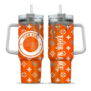 customized sam houston bearkats bullseye drips orange curved tumbler best selling.webp