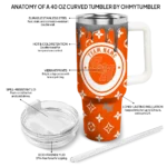 customized sam houston bearkats bullseye drips orange curved tumbler best selling.webp