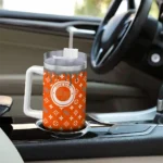 customized sam houston bearkats bullseye drips orange curved tumbler best selling.webp
