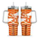 customized sam houston bearkats chevron layers orange curved tumbler best selling.webp