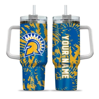 customized san jose state spartans burst swirl blue curved tumbler best selling.webp