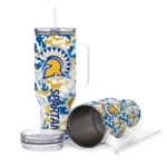 customized san jose state spartans camo mashup blue white curved tumbler best selling.webp