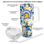 customized san jose state spartans camo mashup blue white curved tumbler best selling.webp