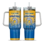 customized san jose state spartans gradient dots blue curved tumbler best selling.webp