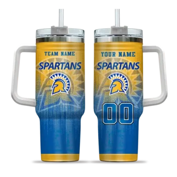 customized san jose state spartans gradient dots blue curved tumbler best selling.webp