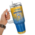 customized san jose state spartans gradient dots blue curved tumbler best selling.webp