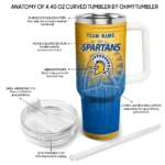 customized san jose state spartans gradient dots blue curved tumbler best selling.webp
