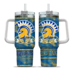 customized san jose state spartans honey streaks blue curved tumbler best selling.webp