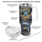 customized san jose state spartans superman shield blue gray curved tumbler best selling.webp