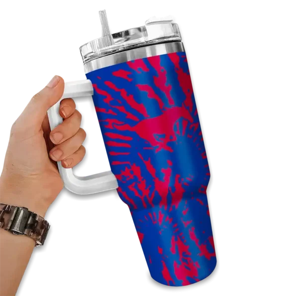 customized smu mustangs burst swirl blue curved tumbler fashion forward.webp
