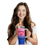 customized smu mustangs gradient dots blue curved tumbler best selling.webp