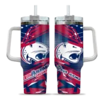 customized south alabama jaguars abstract paths blue curved tumbler best selling.webp