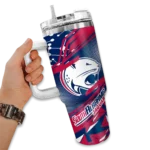 customized south alabama jaguars abstract paths blue curved tumbler best selling.webp