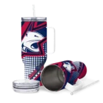 customized south alabama jaguars arrow burst blue curved tumbler best selling.webp