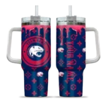 customized south alabama jaguars bullseye drips blue curved tumbler best selling.webp