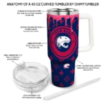 customized south alabama jaguars bullseye drips blue curved tumbler best selling.webp