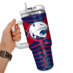 customized south alabama jaguars chevron layers blue curved tumbler best selling.webp