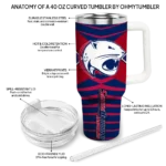 customized south alabama jaguars chevron layers blue curved tumbler best selling.webp