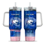 customized south alabama jaguars geometric prism blue curved tumbler best selling.webp