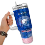 customized south alabama jaguars geometric prism blue curved tumbler best selling.webp