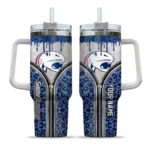 customized south alabama jaguars leopard zipper blue curved tumbler best selling.webp