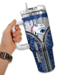 customized south alabama jaguars leopard zipper blue curved tumbler best selling.webp