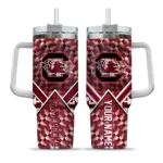 customized south carolina gamecocks chevron angle garnet curved tumbler best selling.webp