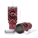 customized south carolina gamecocks chevron angle garnet curved tumbler best selling.webp