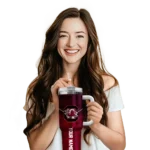 customized south carolina gamecocks chevron stripe garnet curved tumbler best selling.webp