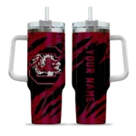 customized south carolina gamecocks claw cut garnet black curved tumbler best selling.webp