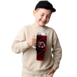 customized south carolina gamecocks claw cut garnet black curved tumbler best selling.webp