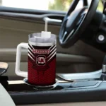 customized south carolina gamecocks hex texture garnet curved tumbler best selling.webp