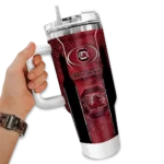 customized south carolina gamecocks hexagon armor garnet curved tumbler best selling.webp