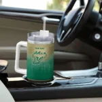 customized south florida bulls gradient dots green curved tumbler best selling.webp