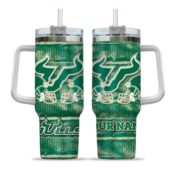 customized south florida bulls honey streaks green curved tumbler best selling.webp
