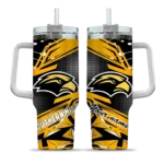 customized southern miss golden eagles abstract paths black curved tumbler best selling.webp