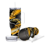 customized southern miss golden eagles abstract paths black curved tumbler best selling.webp