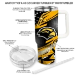 customized southern miss golden eagles abstract paths black curved tumbler best selling.webp