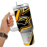 customized southern miss golden eagles arrow burst black curved tumbler best selling.webp