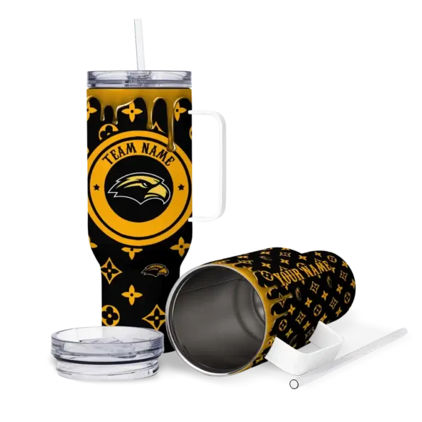 customized southern miss golden eagles bullseye drips black curved tumbler high quality.webp