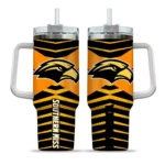 customized southern miss golden eagles chevron layers black curved tumbler best selling.webp