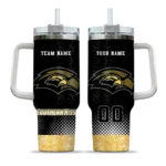 customized southern miss golden eagles geometric prism black curved tumbler best selling.webp