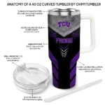 customized tcu horned frogs arrow armor purple black curved tumbler best selling.webp
