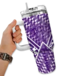 customized tcu horned frogs chevron angle purple curved tumbler best selling.webp