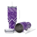 customized tcu horned frogs chevron angle purple curved tumbler best selling.webp