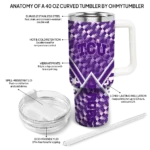 customized tcu horned frogs chevron angle purple curved tumbler best selling.webp