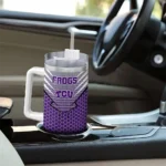 customized tcu horned frogs hex texture purple curved tumbler best selling.webp