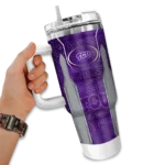 customized tcu horned frogs hexagon armor purple curved tumbler best selling.webp
