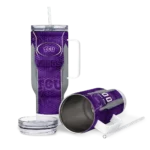 customized tcu horned frogs hexagon armor purple curved tumbler best selling.webp